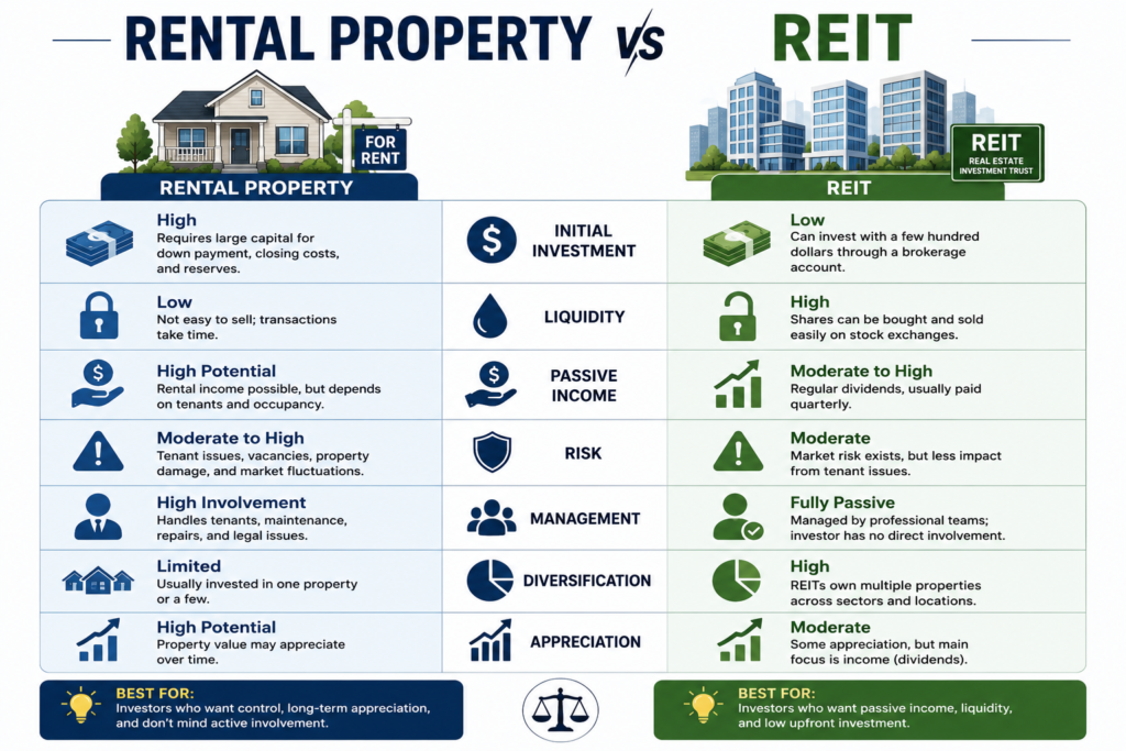 Rental Property vs REITs