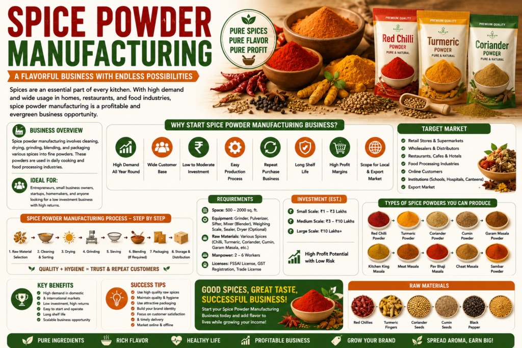 Spice Powder Manufacturing