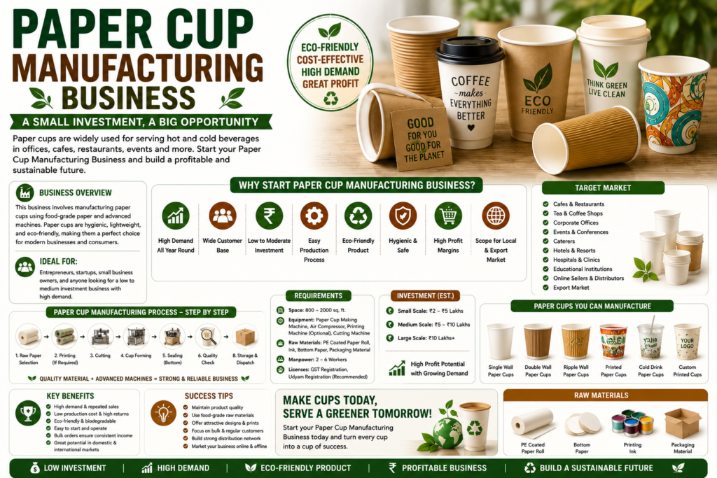 Paper Cup Manufacturing Business